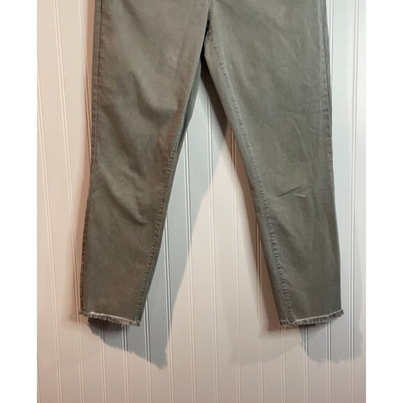 Loft Womens Olive Green High-Rise Curvy Skinny Crop Jeans Size 29/8 - Picture 4 of 11